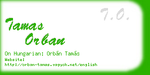 tamas orban business card