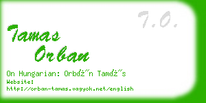 tamas orban business card